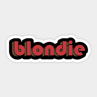 Blondie - Retro Rainbow Typography Style 70s Sticker